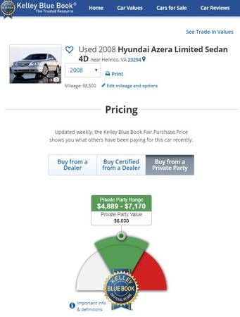 Hyundai Azera Limited - Excellent Condition (Glen Allen) for sale in Glen Allen, VA – photo 18