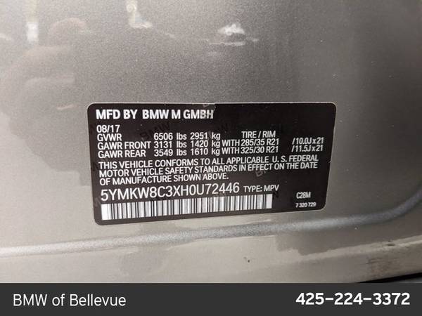 2017 BMW X6 M AWD All Wheel Drive SKU:H0U72446 - cars & trucks - by... for sale in Bellevue, WA – photo 23