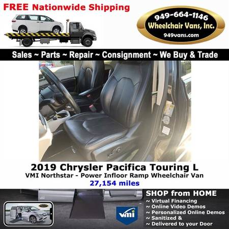 2019 Chrysler Pacifica Touring L Wheelchair Van VMI Northstar - Pow... for sale in LAGUNA HILLS, UT – photo 11