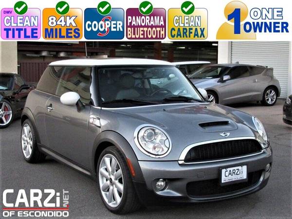 2010 Mini Cooper S Clean Title 1 Owner Title Turbo 84K w/Panorama Roof for sale in Escondido, CA