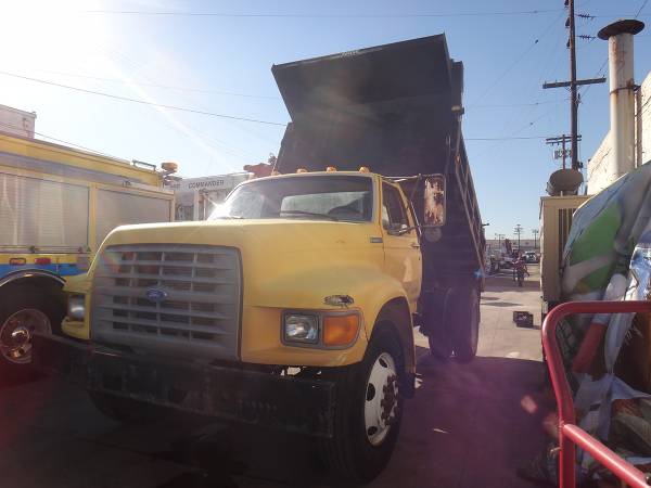 1995 FORD F800 DUMP TRUCK - cars & trucks - by dealer - vehicle... for sale in Los Angeles, CA – photo 2