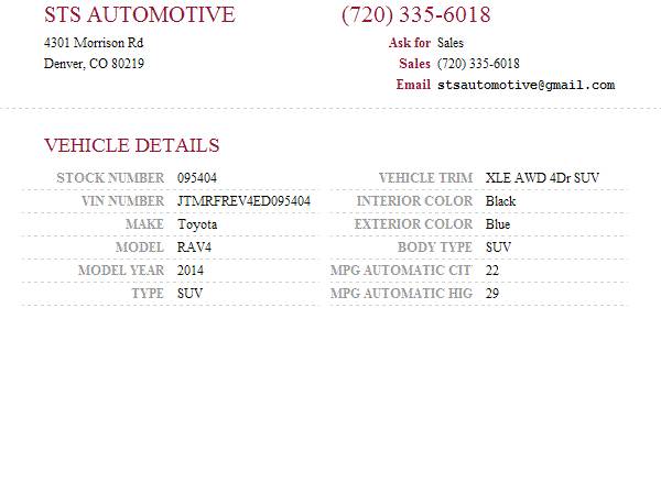 2014 Toyota RAV4 REPAIRABLE,REPAIRABLES,REBUILDABLE,REBUILDABLES for sale in Denver, WY – photo 11