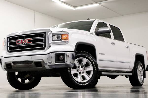 HEATED COOLED LEATHER White 2014 GMC Sierra 1500 SLT 4X4 4WD Crew for sale in clinton, OK – photo 23