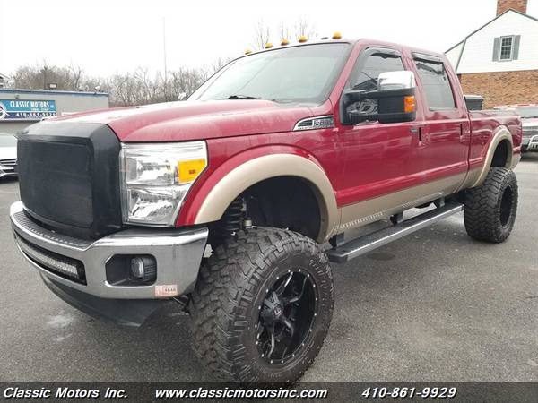 2014 Ford F-350 Crew Cab Lariat 4X4 LIFTED! LOW MILES! - cars & for sale in Finksburg, PA – photo 3