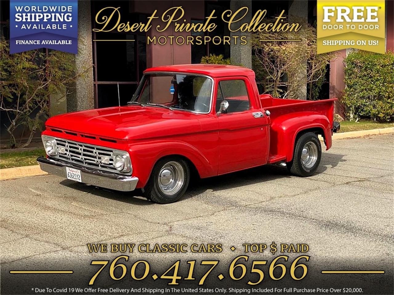 1964 Ford F100 for sale in Palm Desert , CA