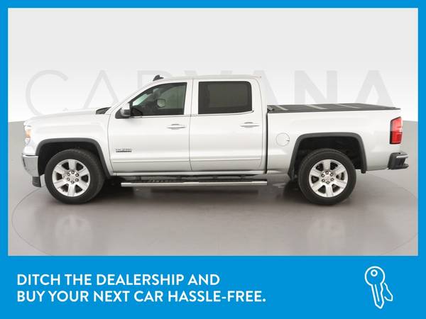 2015 GMC Sierra 1500 Crew Cab SLE Pickup 4D 5 3/4 ft pickup Silver for sale in San Marcos, TX – photo 4