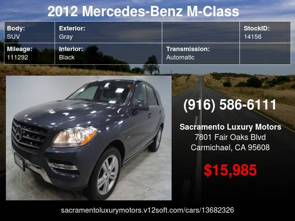 2012 Mercedes-Benz M-Class ML 350 AWD 4MATIC ML350 LOADED ML550 LOW... for sale in Carmichael, CA – photo 24