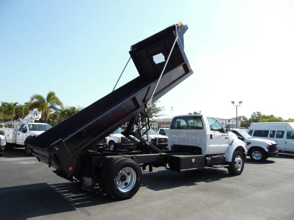 Ford F750 Flatbed 16 DUMP BODY TRUCK Dump Work flat bed DUMP TRUCK for sale in south florida, FL – photo 14