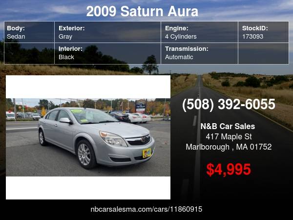 2009 Saturn Aura 4dr Sdn I4 XR - cars & trucks - by dealer - vehicle... for sale in Marlborough , MA – photo 21