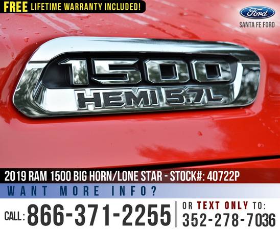 ‘19 Ram 1500 Big Horn/Lone Star *** SIRIUS, Push to Start, Camera... for sale in Alachua, FL – photo 20