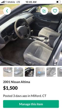 2001 Nissan Altima for sale in Milford, CT – photo 2