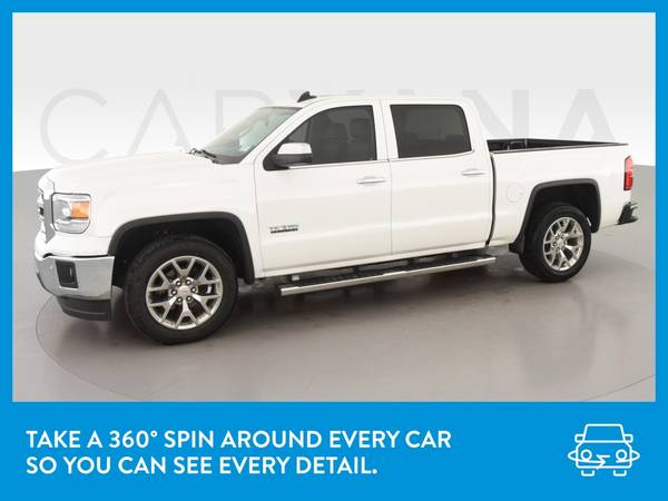 2015 GMC Sierra 1500 Crew Cab SLT Pickup 4D 5 3/4 ft pickup White for sale in Chicago, IL – photo 3