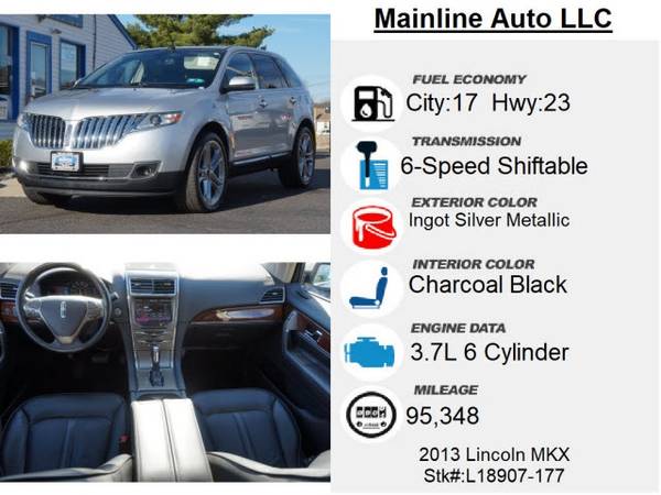 2013 Lincoln MKX AWD 4dr - cars & trucks - by dealer - vehicle... for sale in Deptford Township, NJ – photo 3