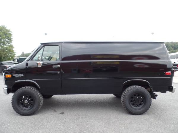 1995 *Chevrolet* *G30* *1-Ton 4x4 Cargo Van* Black - cars & trucks -... for sale in Johnstown , PA – photo 6