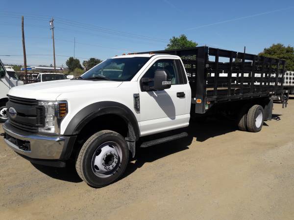 2018 FORD F550 16ft STAKE FLATBED WITH LIFTGATE 6 8L V10 MILES for sale in San Jose, CA – photo 14