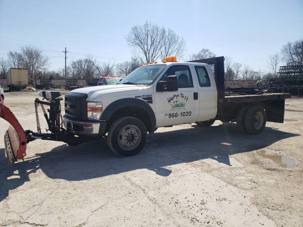 Ford F450 2008 Diesel 4x4 Stake body w/Plow - - by for sale in Montgomery, IL – photo 6
