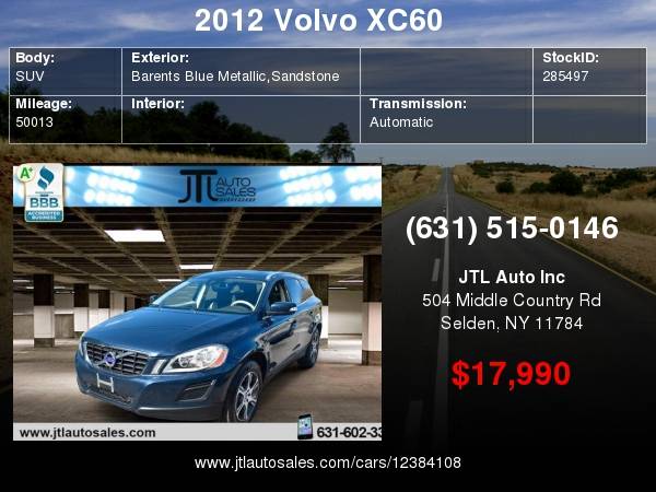 2012 Volvo XC60 AWD 4dr 3.0L Financing Available! for sale in Selden, NY – photo 24