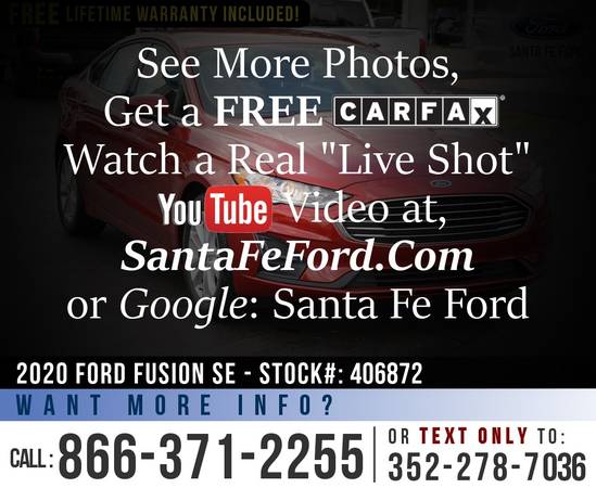2020 FORD FUSION SE *** SAVE Over $6,000 off MSRP! *** - cars &... for sale in Alachua, FL – photo 23