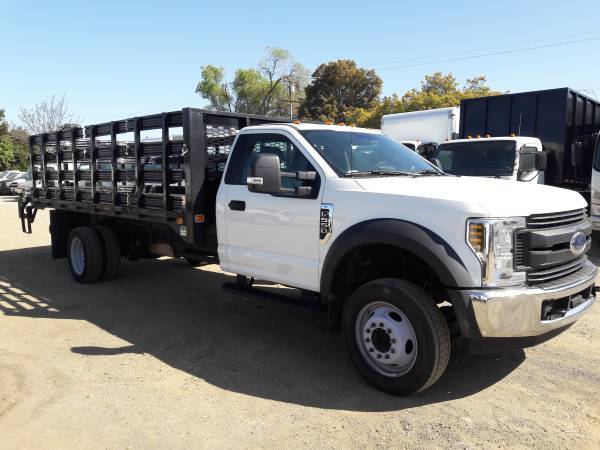 2018 FORD F550 16ft STAKE FLATBED WITH LIFTGATE 6 8L V10 MILES for sale in San Jose, CA – photo 5