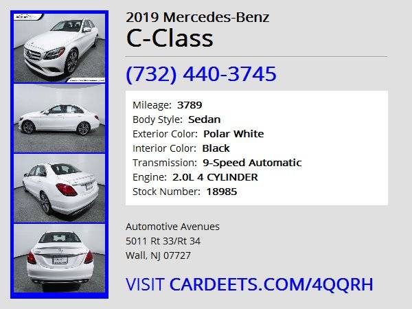 2019 Mercedes-Benz C-Class, Polar White for sale in Wall, NJ – photo 22