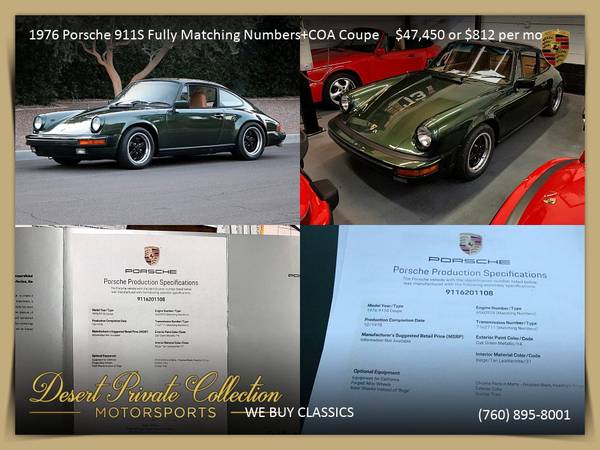 1970 Porsche 911 out law Carrera RS Tribute Coupe with a GREAT COLOR... for sale in Palm Desert, SD – photo 19