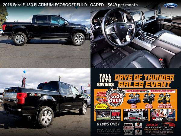 $770/mo - 2019 Ford F-150 PLATINUM ECOBOOST FULLY LOADED - LIFETIME... for sale in Spokane, WA – photo 23