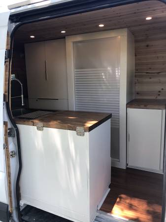 Full Sprinter Van Conversion - bed, shower, toilet for sale in San Francisco, CA – photo 3