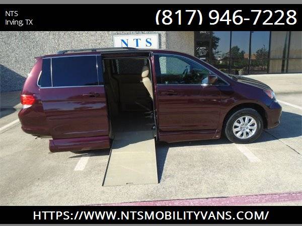 LEATHER 2010 HONDA ODYSSEY MOBILITY HANDICAPPED WHEELCHAIR RAMP VAN for sale in Irving, AR