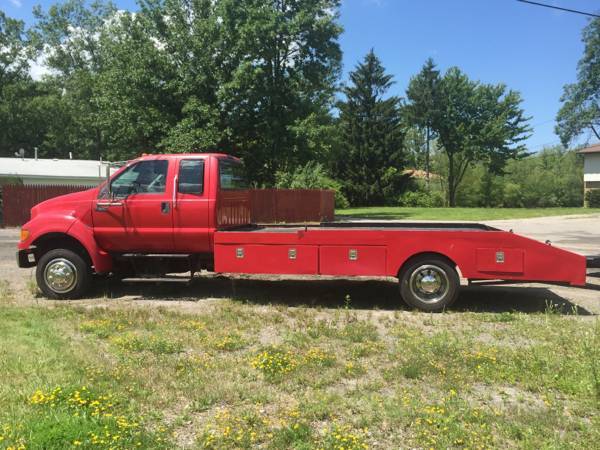 F650 Ramp Truck 2001 JUST REDUCED Hodges Style Bed Car Bobcat Hauler... for sale in Washington, District Of Columbia – photo 4