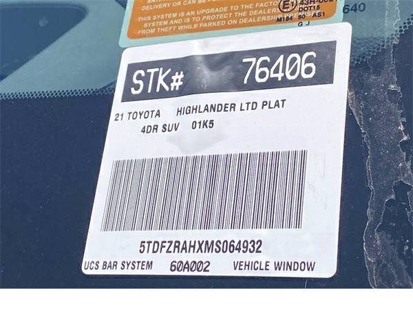 New 2021 Toyota Highlander Platinum/4, 543 below Retail! - cars & for sale in Scottsdale, AZ – photo 17