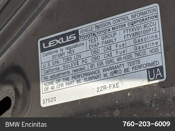 2015 Lexus CT 200h Hybrid SKU:F2248222 Hatchback - cars & trucks -... for sale in Encinitas, CA – photo 14