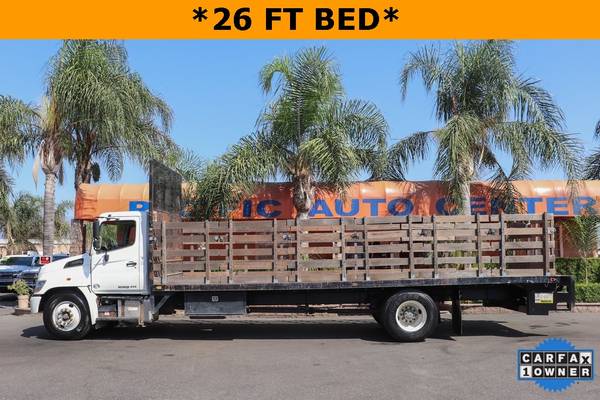 2015 Hino 268 Diesel Utility Work 26 Ft Flat Stake Bed Truck 27217 for sale in Fontana, CA – photo 4
