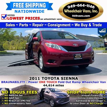 2011 Toyota Sienna LE Wheelchair Van BraunAbility - Power Fold Out for sale in Other, TX – photo 2