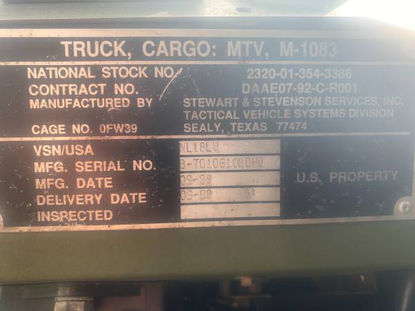 1998 Stewart & Stevenson Other-Heavy Duty Truck - cars & trucks - by... for sale in Upper Marlboro, District Of Columbia – photo 9