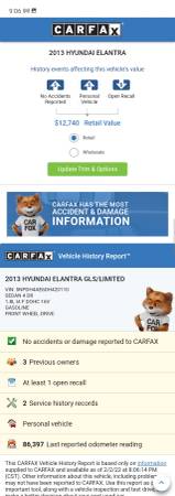 2013 Hyundai Elantra GLS Only 86k miles Clean Carfax for sale in Brooklyn, NY – photo 21