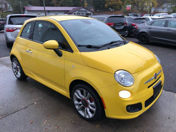 2015 Fiat 500 Sport - Cool Modern Pearl Yellow Color - Automatic -... for sale in binghamton, NY – photo 3