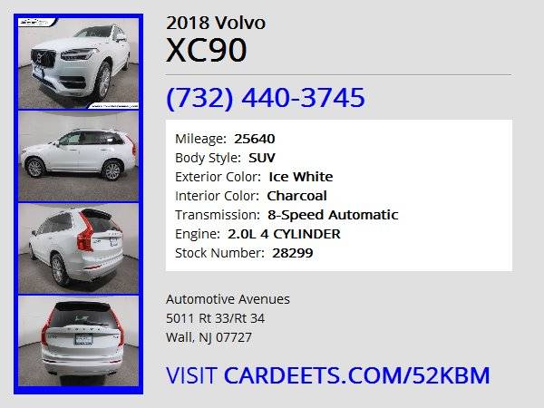 2018 Volvo XC90, Ice White - - by dealer - vehicle for sale in Wall, NJ – photo 22
