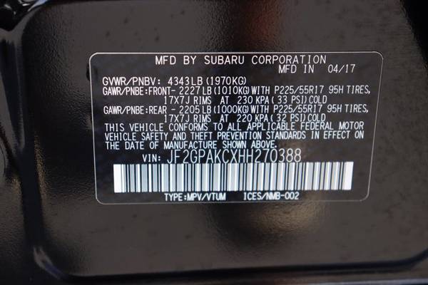 2017 Subaru Crosstrek Limited AWD All Wheel Drive SKU: HH270388 for sale in Fremont, CA – photo 23