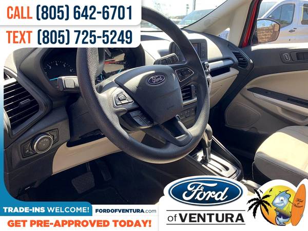 222/mo - 2018 Ford EcoSport S - - by dealer - vehicle for sale in Ventura, CA – photo 5