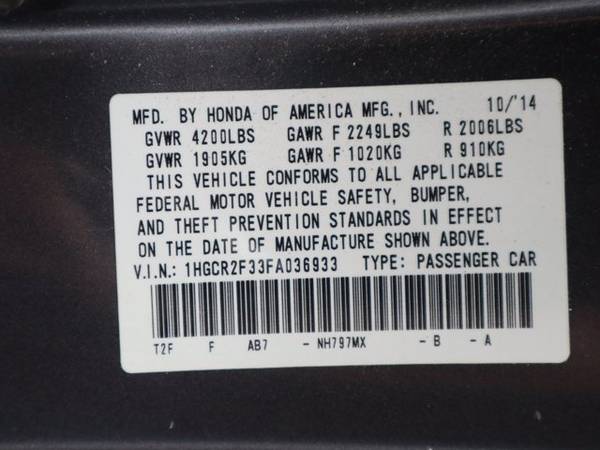 2015 Honda Accord Sedan Lx - - by dealer - vehicle for sale in Colorado Springs, CO – photo 23