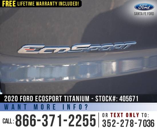 2020 FORD ECOSPORT TITANIUM *** SAVE Over $5,000 off MSRP! *** -... for sale in Alachua, FL – photo 20
