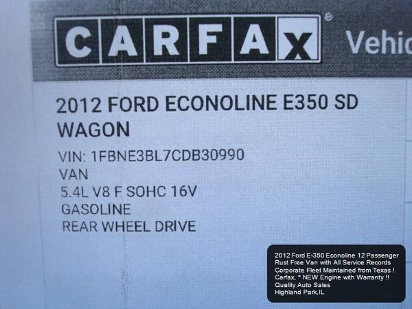 2012 Ford Econoline E-350 XL Super Duty 12 Passenger or Cargo Van for sale in Highland Park, IL – photo 13