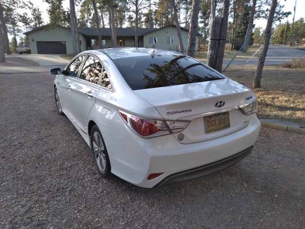 2013 Hyundai Sonata Hybrid limited white 47k low miles - cars &... for sale in Rapid City, SD – photo 3