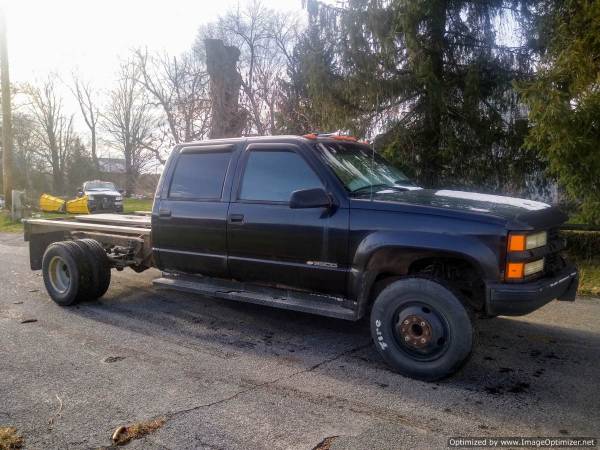 1996 Chevrolet K3500 4wd Crew Cab Dually - cars & trucks - by owner... for sale in Hubbardsville, NY – photo 2