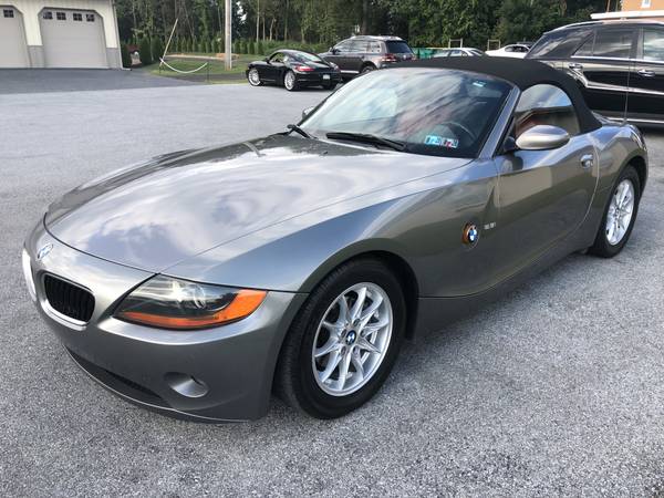 2003 BMW Z4 Automatic Grey over Red Leather Excellent Condition for sale in Palmyra, PA – photo 17