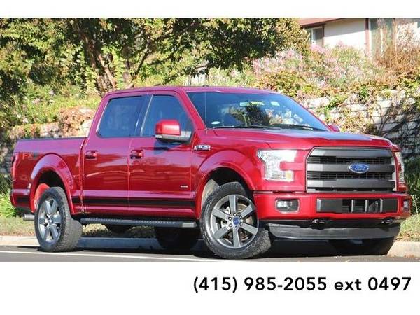 2016 Ford F150 F150 F 150 F-150 truck Lariat 4D SuperCrew (Red) for sale in Brentwood, CA – photo 2