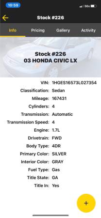 Honda Civic - - by dealer - vehicle automotive sale for sale in Addison, IL – photo 4