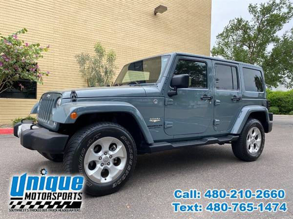 2014 JEEP WRANGLER UNLIMITED SAHARA 4WD HARDTOP UNIQUE TRUCKS - cars for sale in Tempe, NM