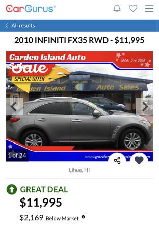 2010 INFINITI FX35 New OFF ISLAND Arrival One Owner SALE TODAY!@@@ -... for sale in Lihue, HI – photo 2