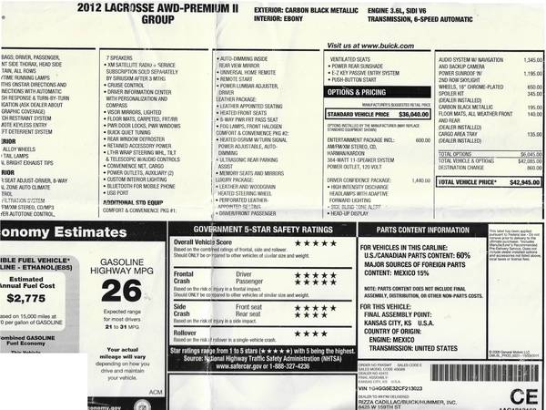 2012 Buick LaCrosse Premium II AWD for sale in Ceredo, WV – photo 2